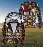 HD251101M11 Chief Native American 3D Fleece Hoodie