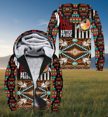 HD251101M11 Chief Native American 3D Fleece Hoodie