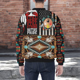 HD251101M11 Chief Native American Bomber Jacket With Sleeve Pocket