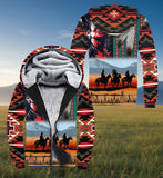 HD251101M13 Chief Native American 3D Fleece Hoodie