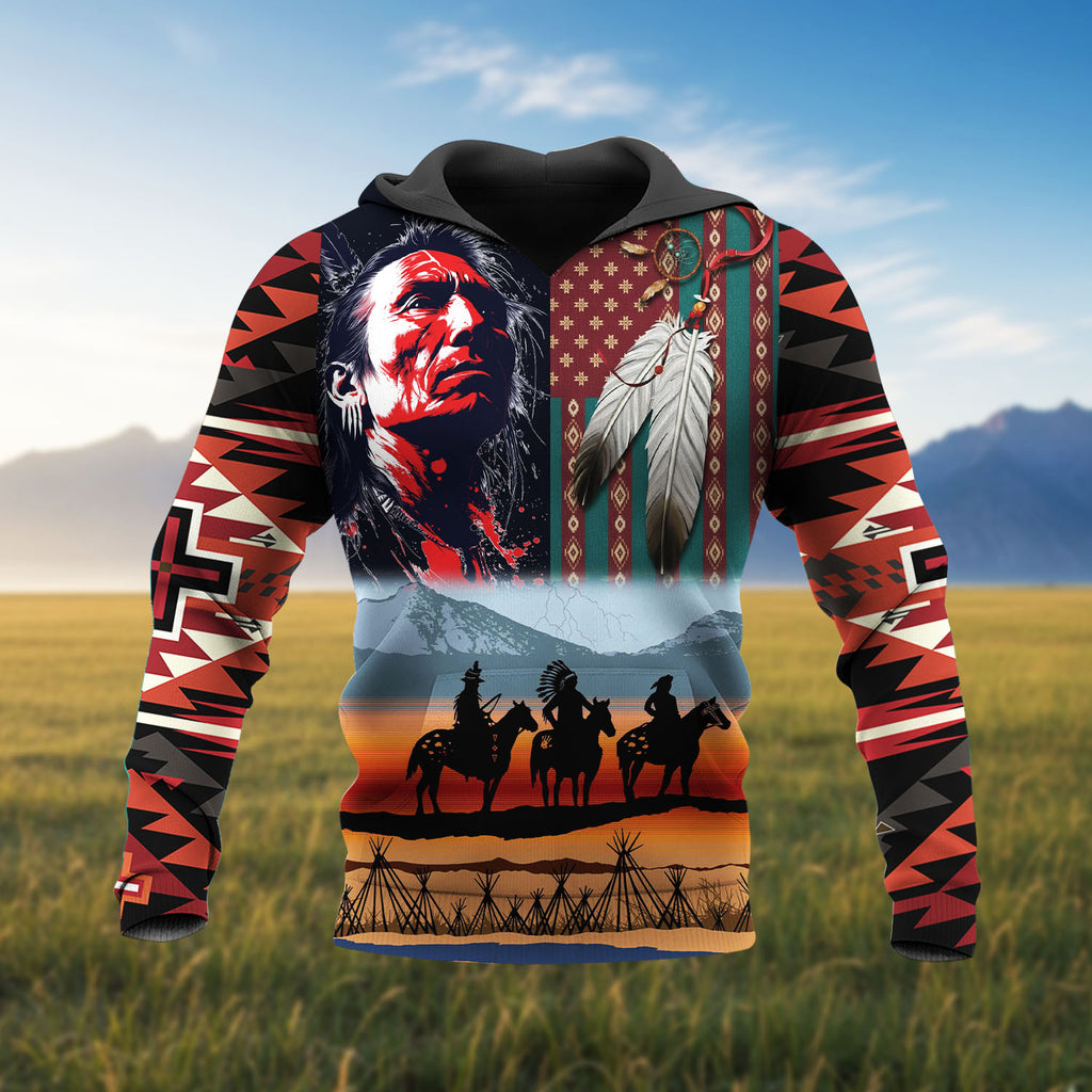 HD251101M13 Chief Native American 3D Hoodie