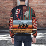 HD251101M13 Chief Native American Bomber Jacket With Sleeve Pocket