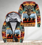 HD251103M08 Chief Native American 3D Fleece Hoodie