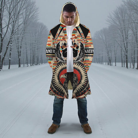 HD251103M21 Bear Feather and Eagle Native American Cloak