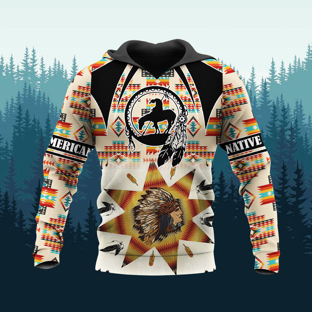 HD251105M10 Chief Native American 3D Hoodie