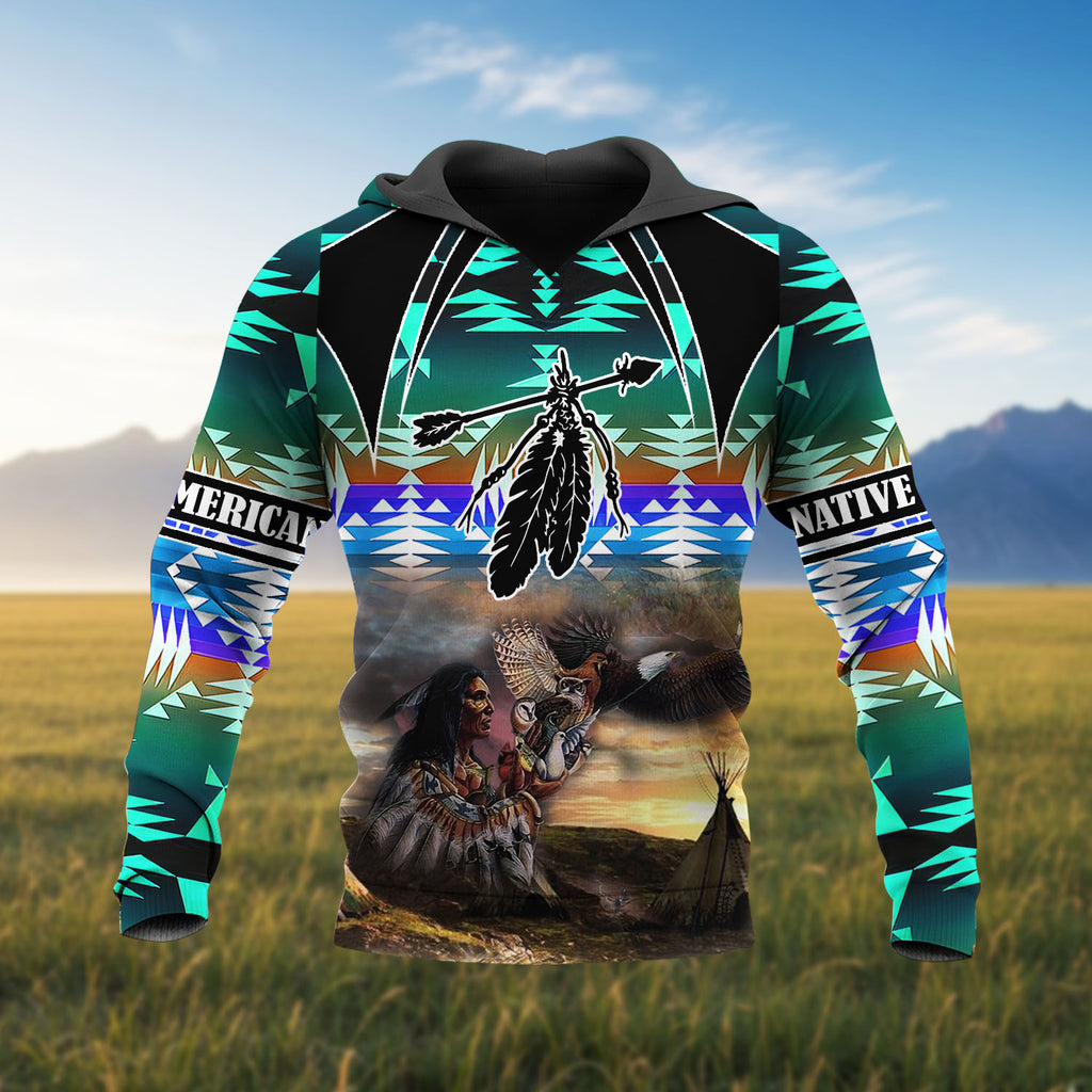 HD251105M12 Chief Native American 3D Hoodie