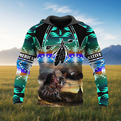 HD251105M12 Chief Native American 3D Hoodie