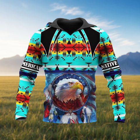 HD251105M13 Eagle Native American 3D Hoodie