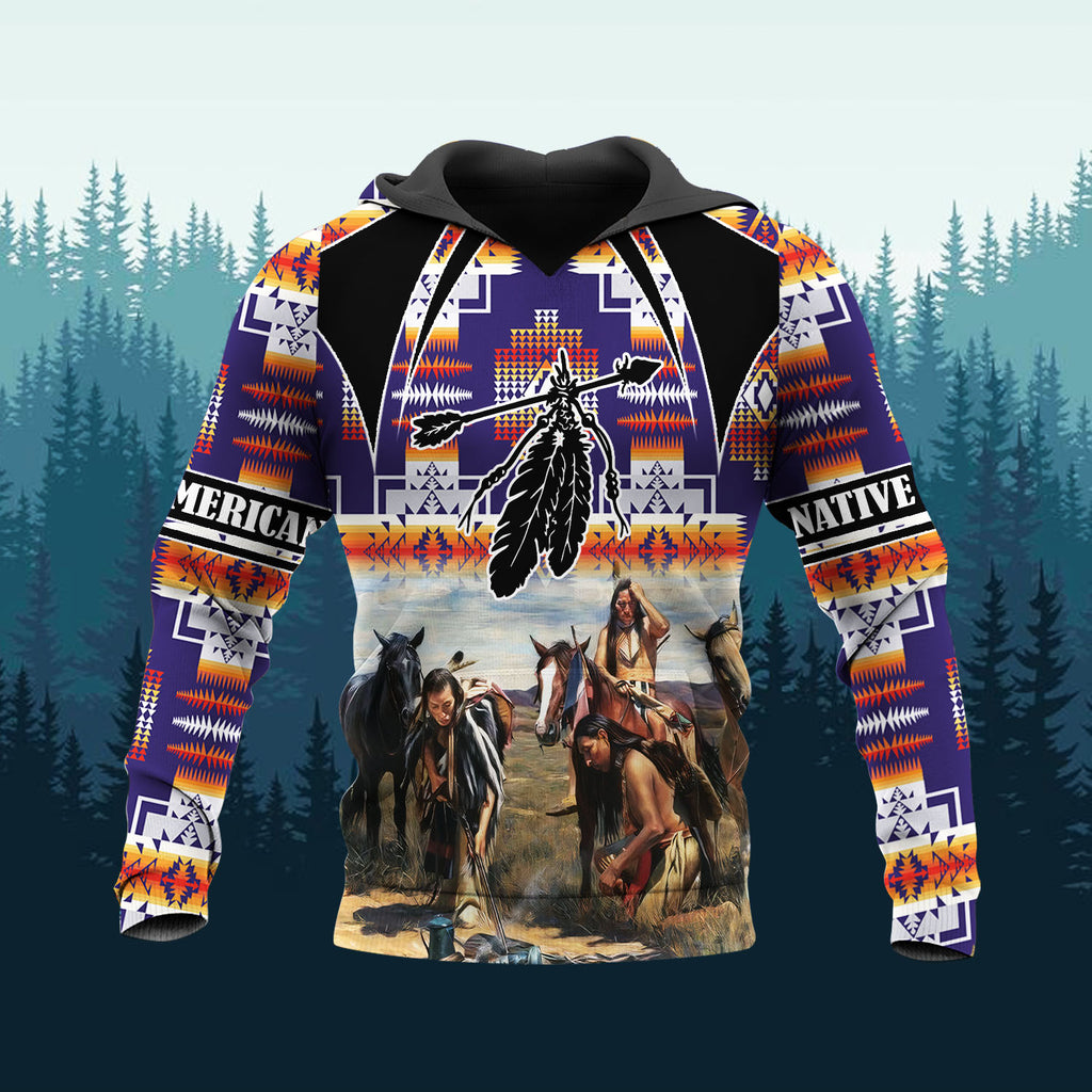 HD251105M15 Chief Native American 3D Hoodie