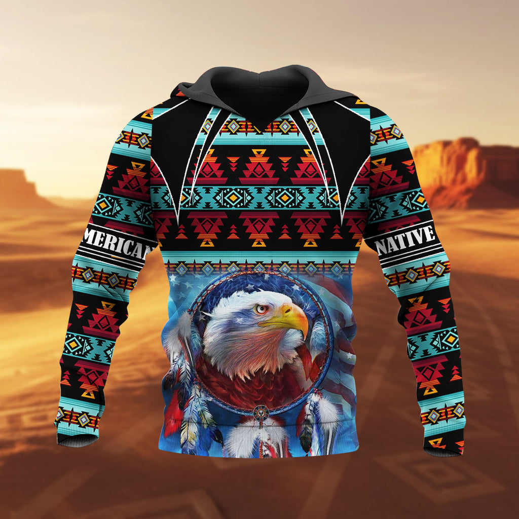 HD251105M17 Eagle Native American 3D Hoodie