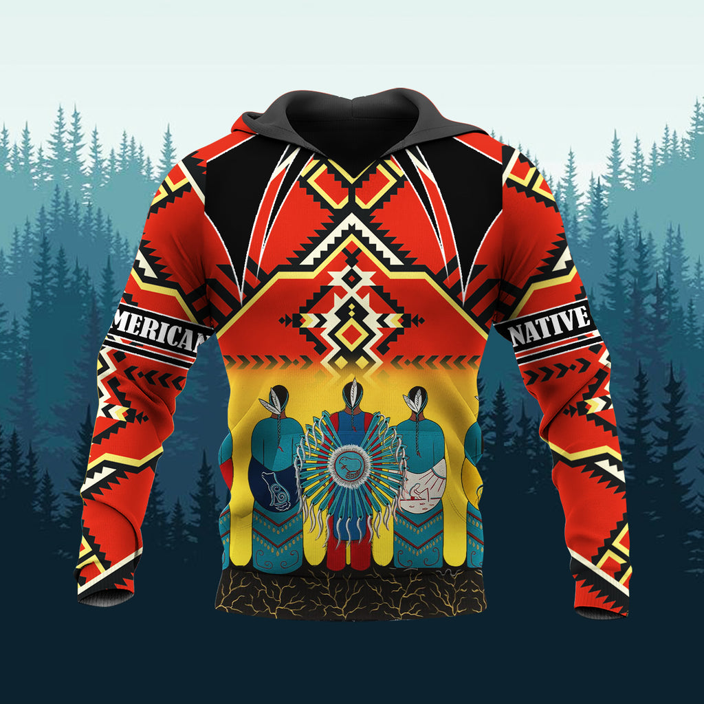 HD251106M01 Chief Native American 3D Hoodie