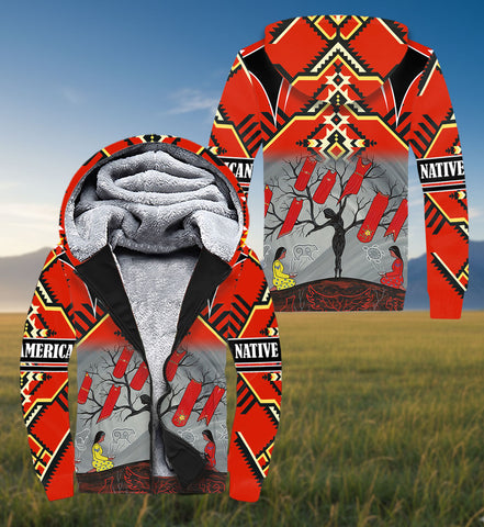 HD251106M02 Chief Native American 3D Fleece Hoodie