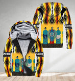 HD251106M03 Chief Native American 3D Fleece Hoodie