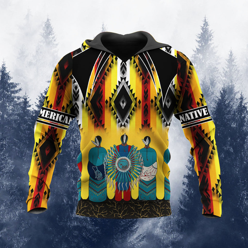 HD251106M03 Chief Native American 3D Hoodie