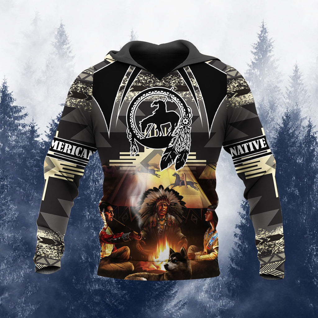 HD251110M03 Trail of Tears Native American 3D Hoodie