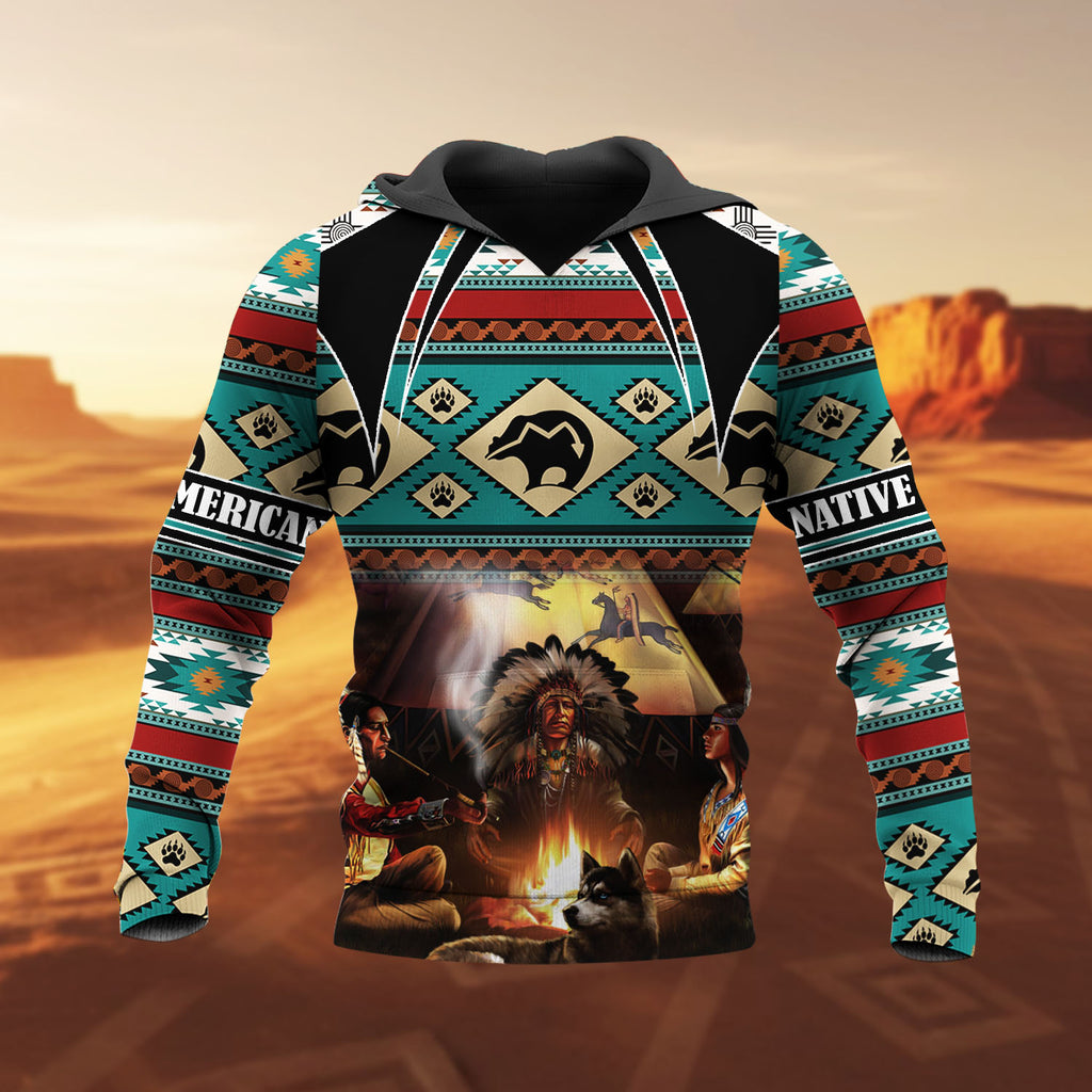 HD251110M04 Chief Native American 3D Hoodie