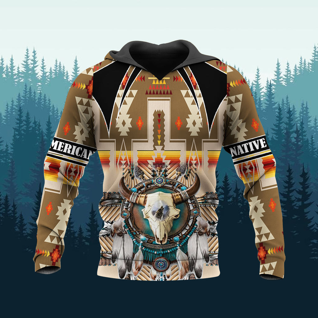 HD251110M07 Bison Native American 3D Hoodie