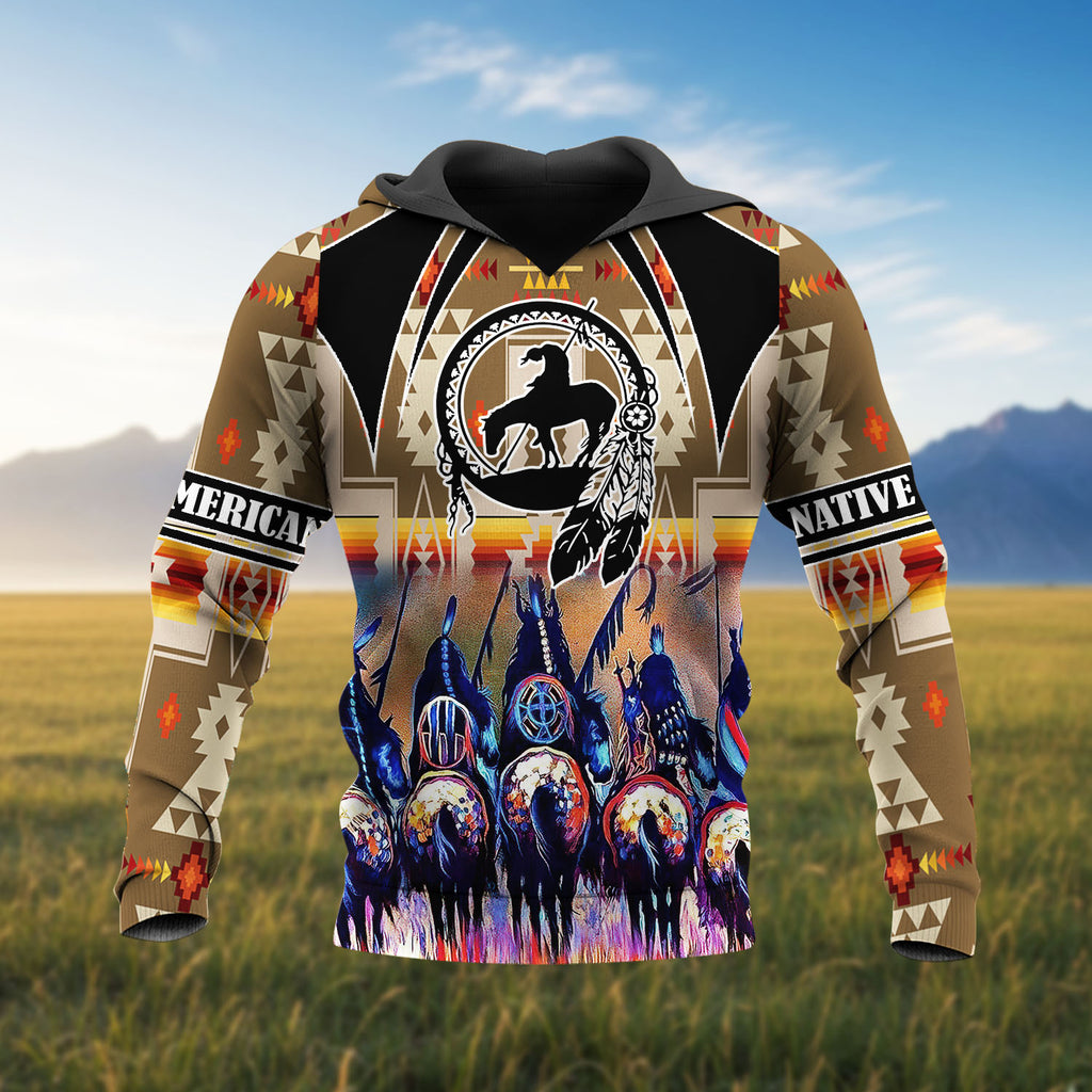 HD251110M12 Trail of Tears Native American 3D Hoodie