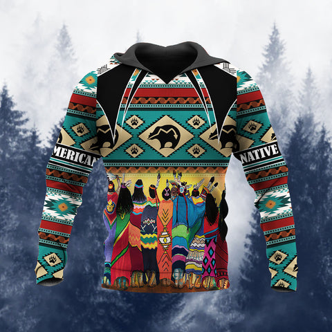 HD251110M14 Chief Native American 3D Hoodie