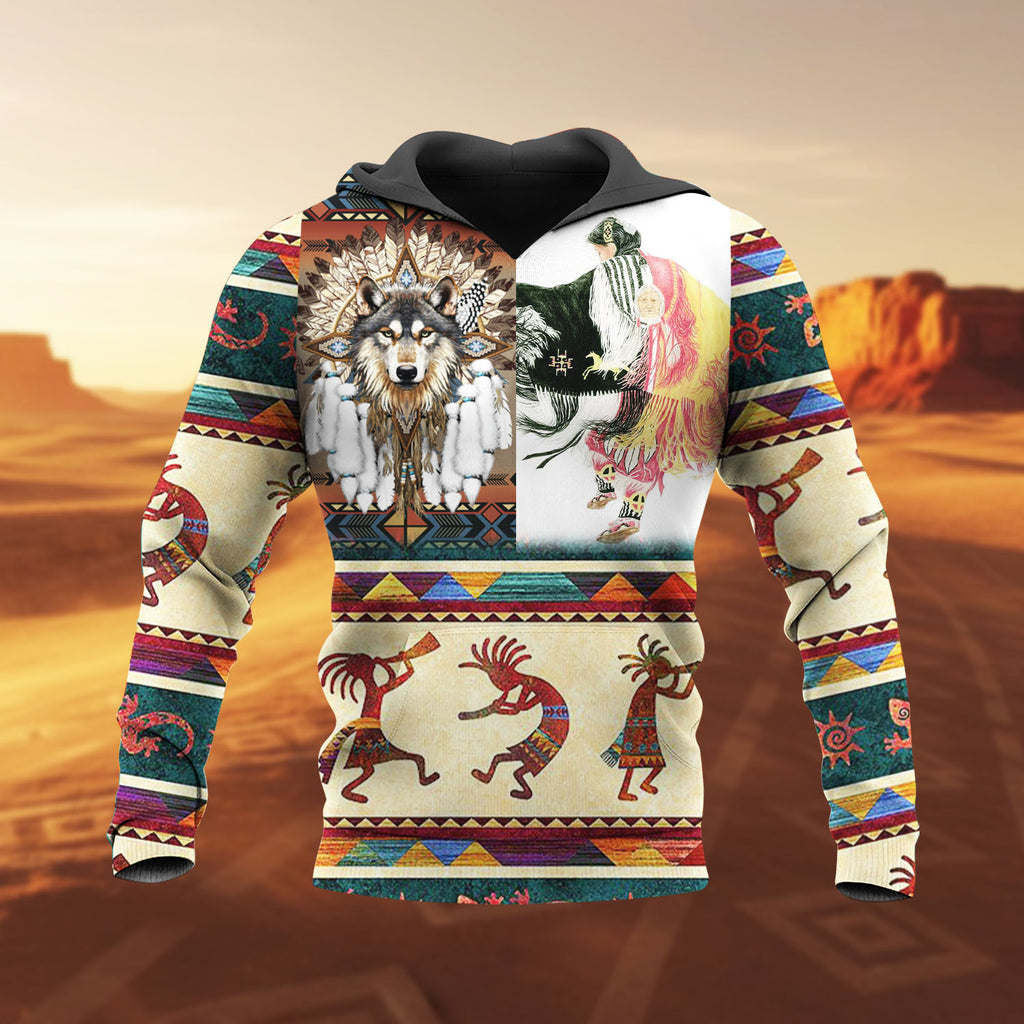 HD251111M08 Kokopelli Native American 3D Hoodie