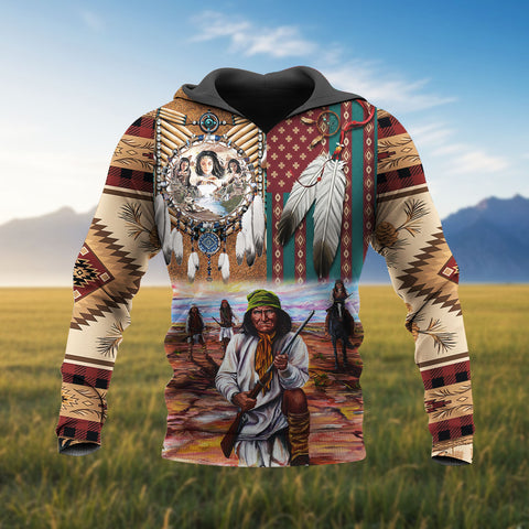 HD251111M19 Chief Native American 3D Hoodie