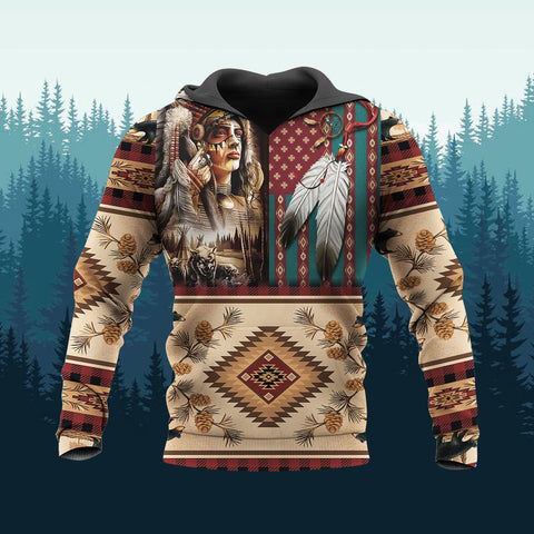 HD251111M20 Chief Native American 3D Hoodie
