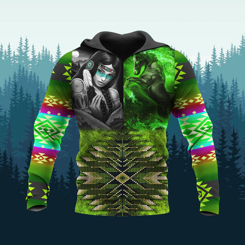 HD251113M17 Woman and Horse Native American 3D Hoodie