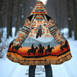 HD251114M12 Chief Feather Native American Cloak
