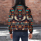 HD251117M10 Eagle Native American Bomber Jacket With Sleeve Pocket
