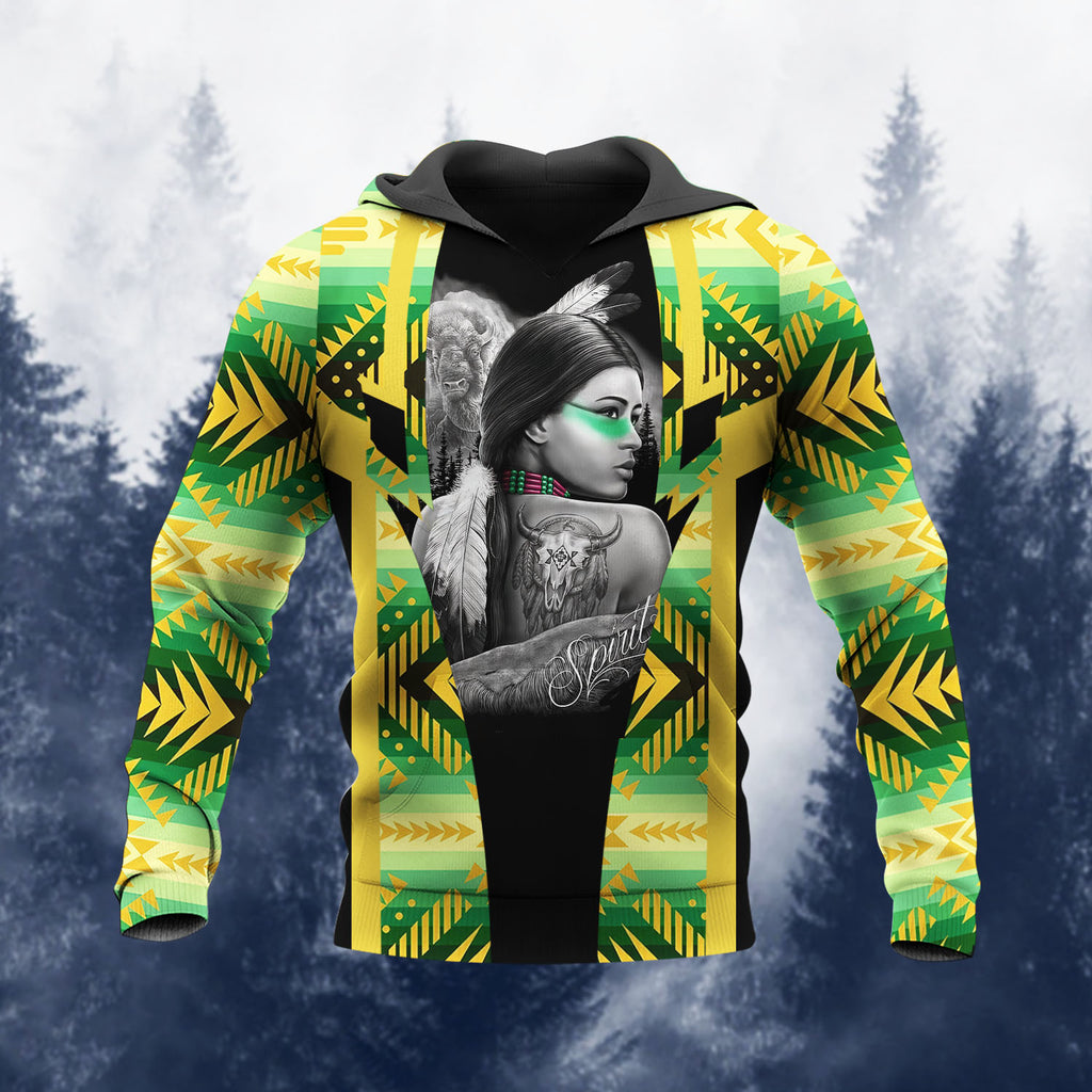 HD260107M03 Woman Spirit Native American Pride 3D Hoodie