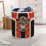 HD260107M04 Chief Native American Quilted Laundry Basket