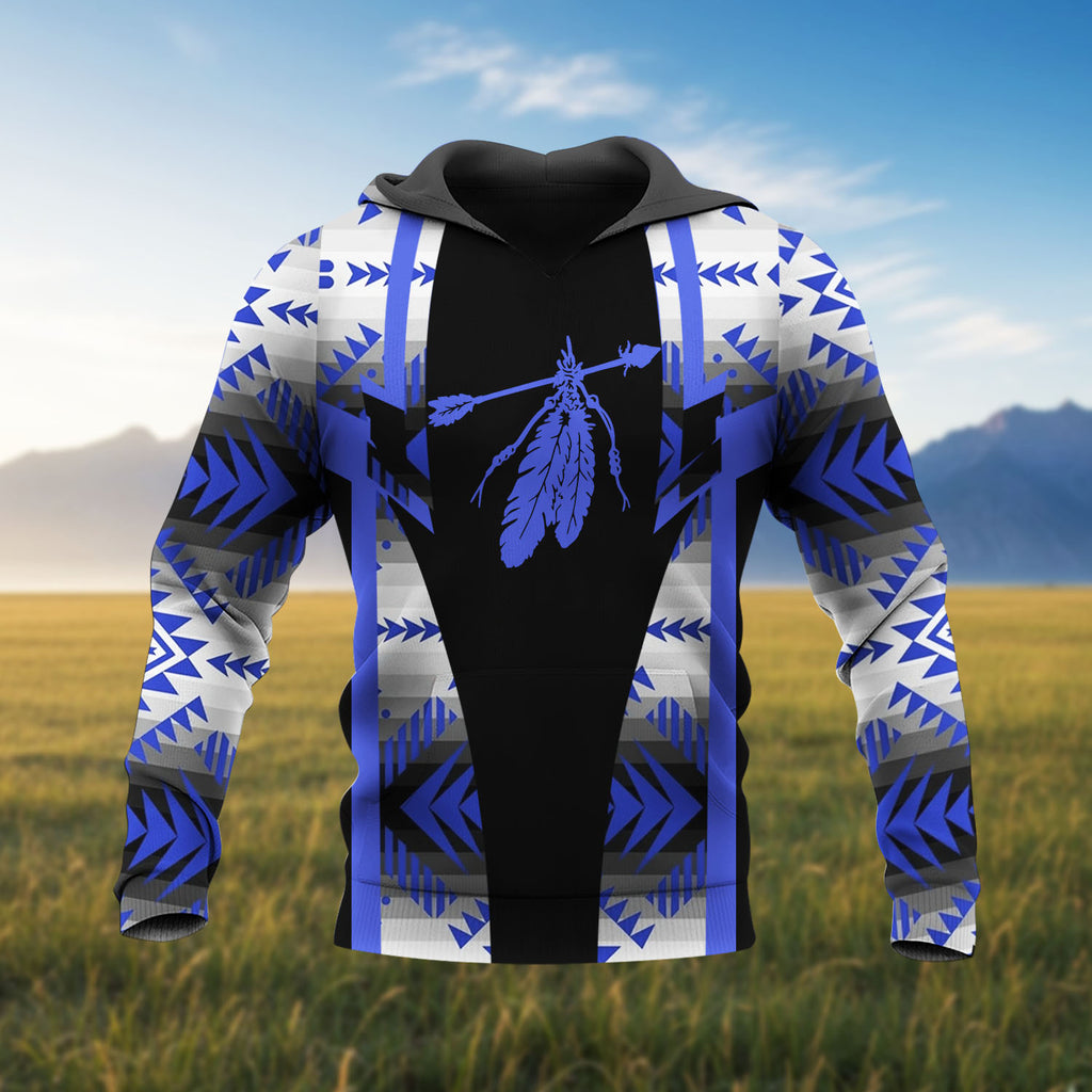 HD260107M09 Feather Native American Pride 3D Hoodie