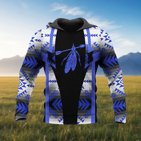 HD260107M09 Feather Native American Pride 3D Hoodie