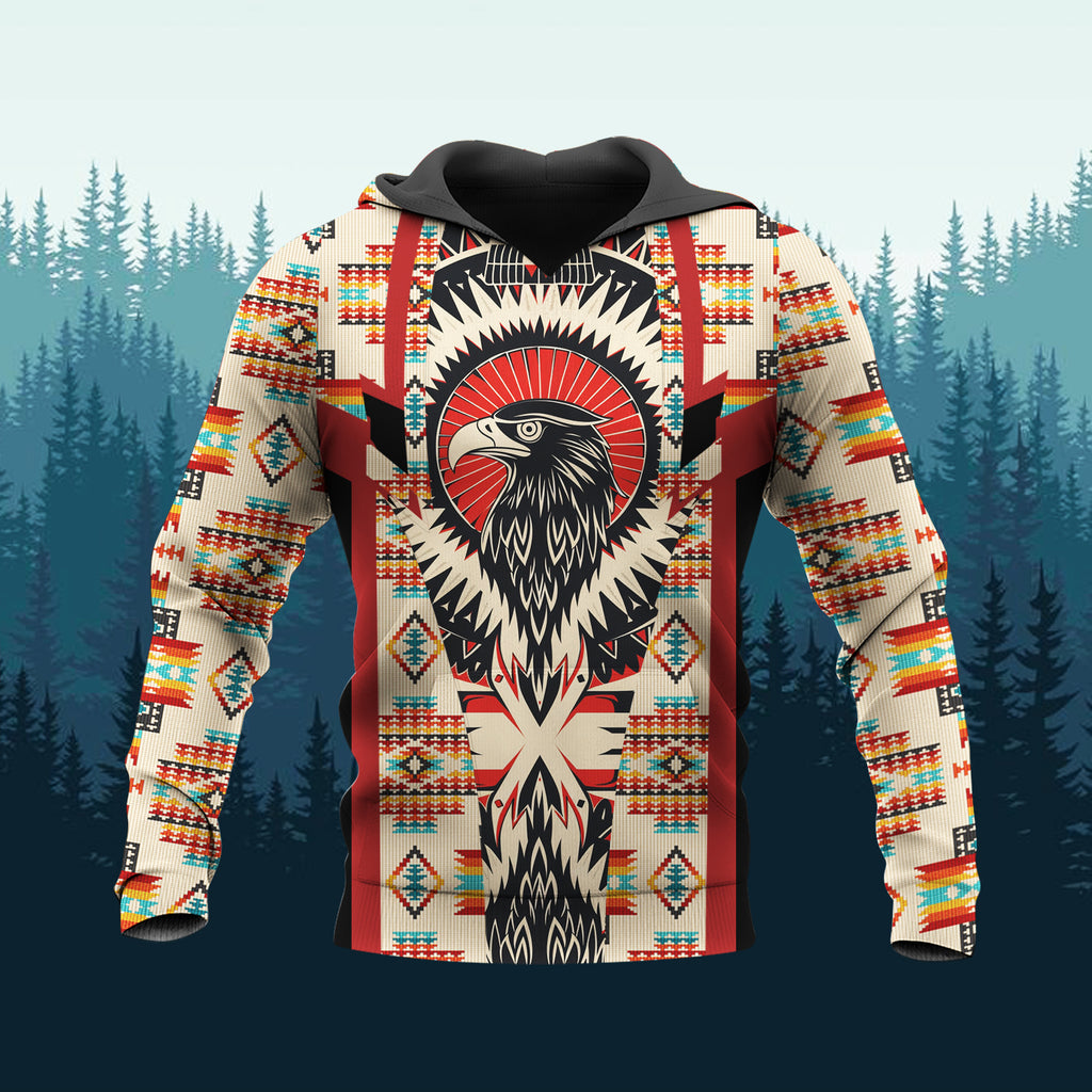 HD260107M14 Eagle Native American Pride 3D Hoodie
