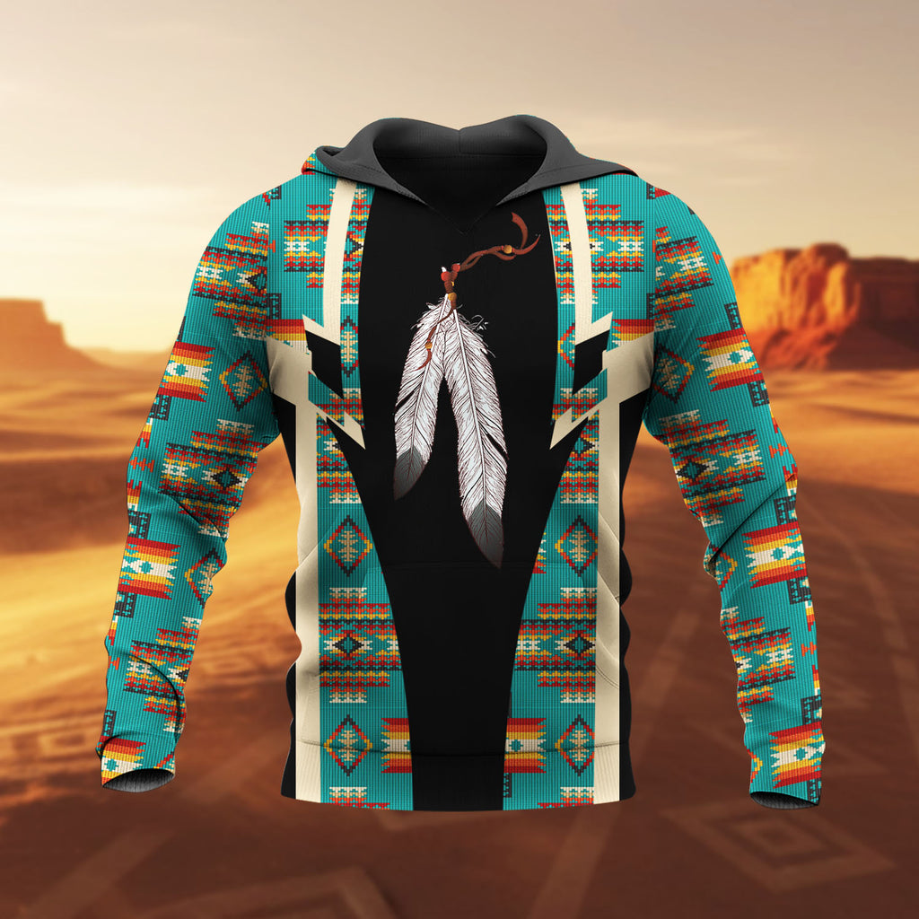 HD260107M16 Feather Native American Pride 3D Hoodie