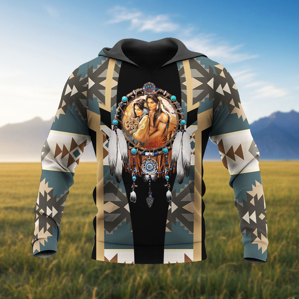 HD260108M07 Dreamcatcher Native American Pride 3D Hoodie