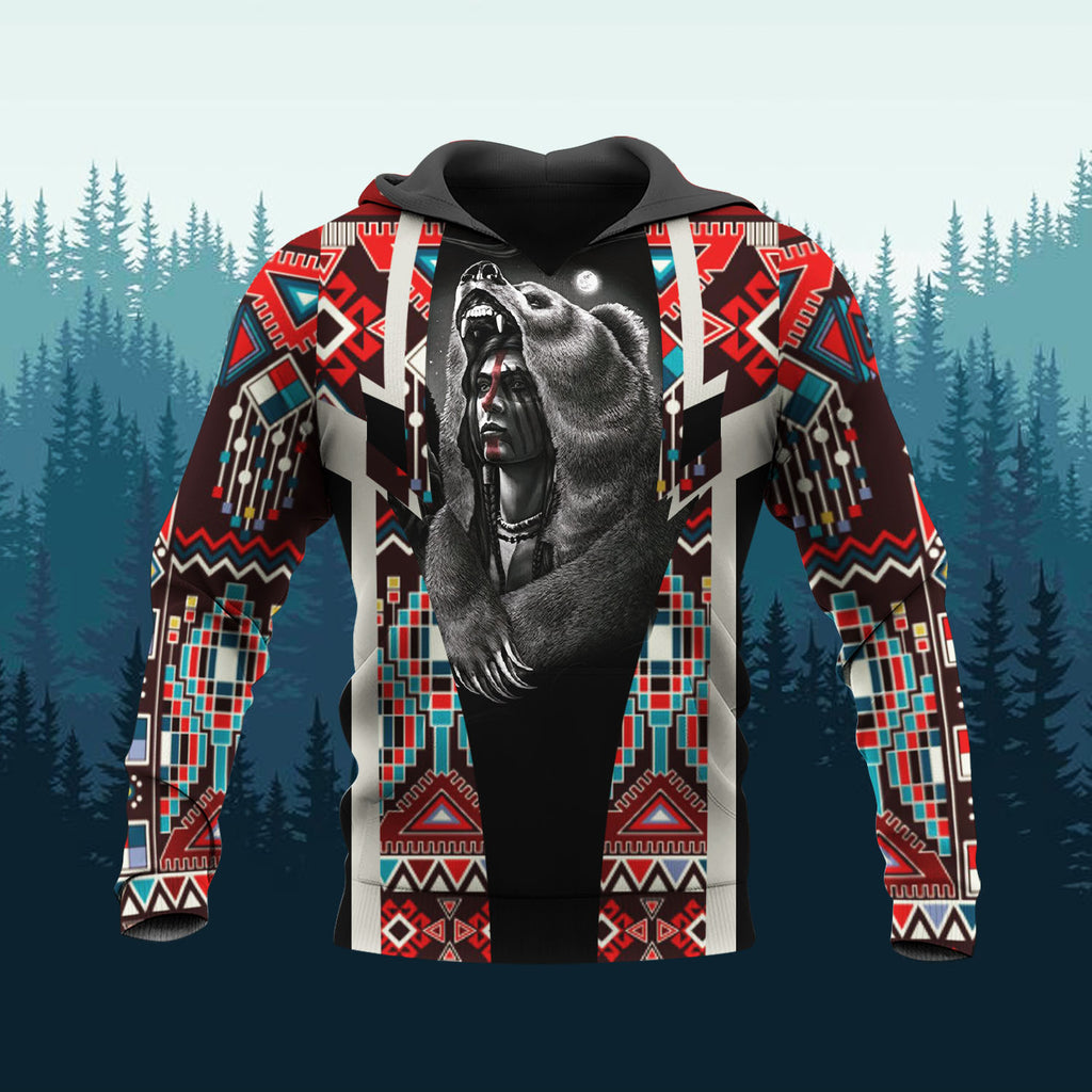 HD260108M11 Chief Native American Pride 3D Hoodie