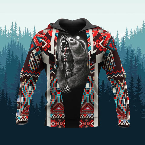 HD260108M11 Chief Native American Pride 3D Hoodie