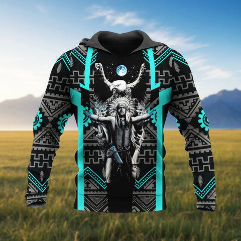 HD260108M12 Chief Native American Pride 3D Hoodie
