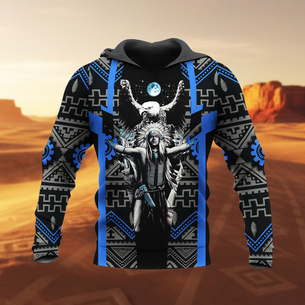 HD260108M14 Chief Native American Pride 3D Hoodie