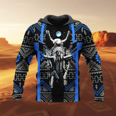 HD260108M14 Chief Native American Pride 3D Hoodie