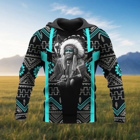 HD260108M15 Chief Native American Pride 3D Hoodie