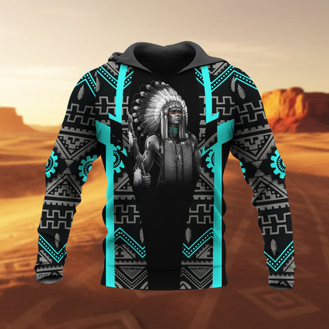 HD260108M21 Chief Native American Pride 3D Hoodie