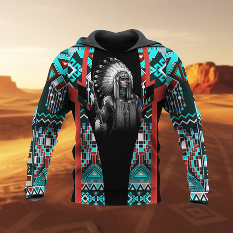 HD260109M01 Chief Native American Pride 3D Hoodie