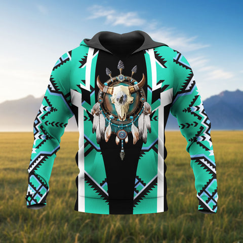 HD260109M07 Bison Native American Pride 3D Hoodie