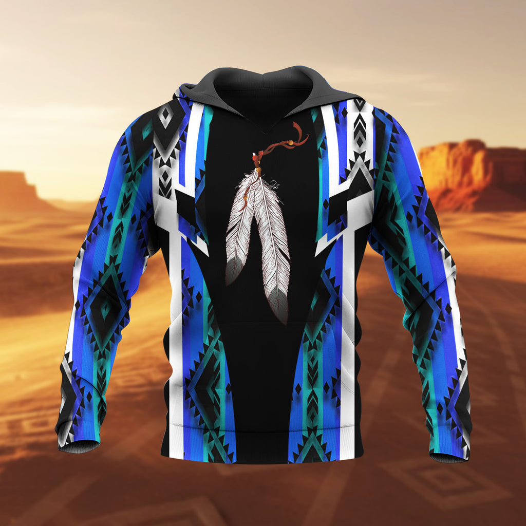 HD260109M17 Feather Native American Pride 3D Hoodie