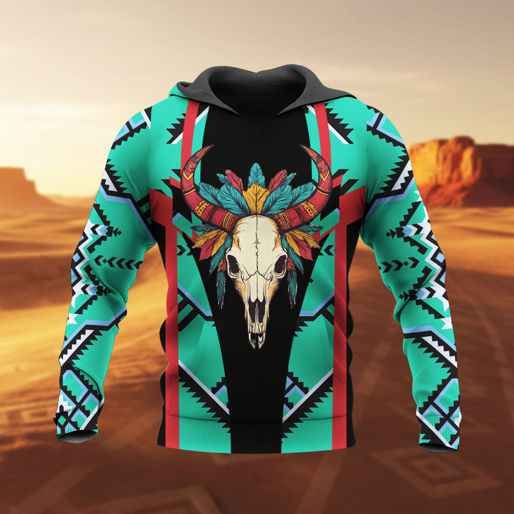 HD260109M20 Bison Native American Pride 3D Hoodie