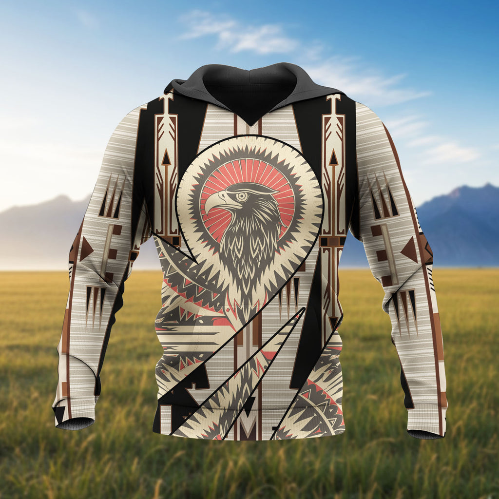 HD260112M02 Eagle Native American Pride 3D Hoodie