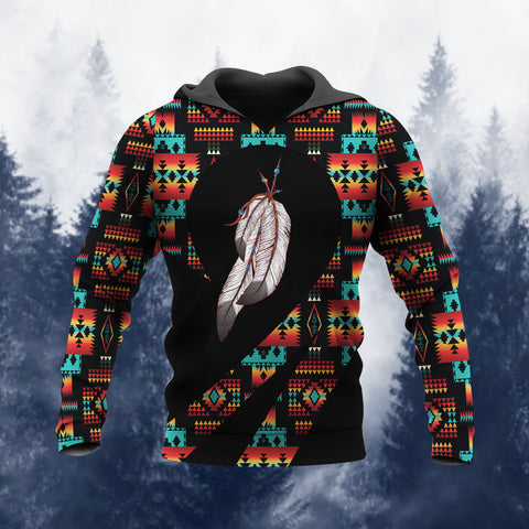 HD260112M05 Feather Native American Pride 3D Hoodie