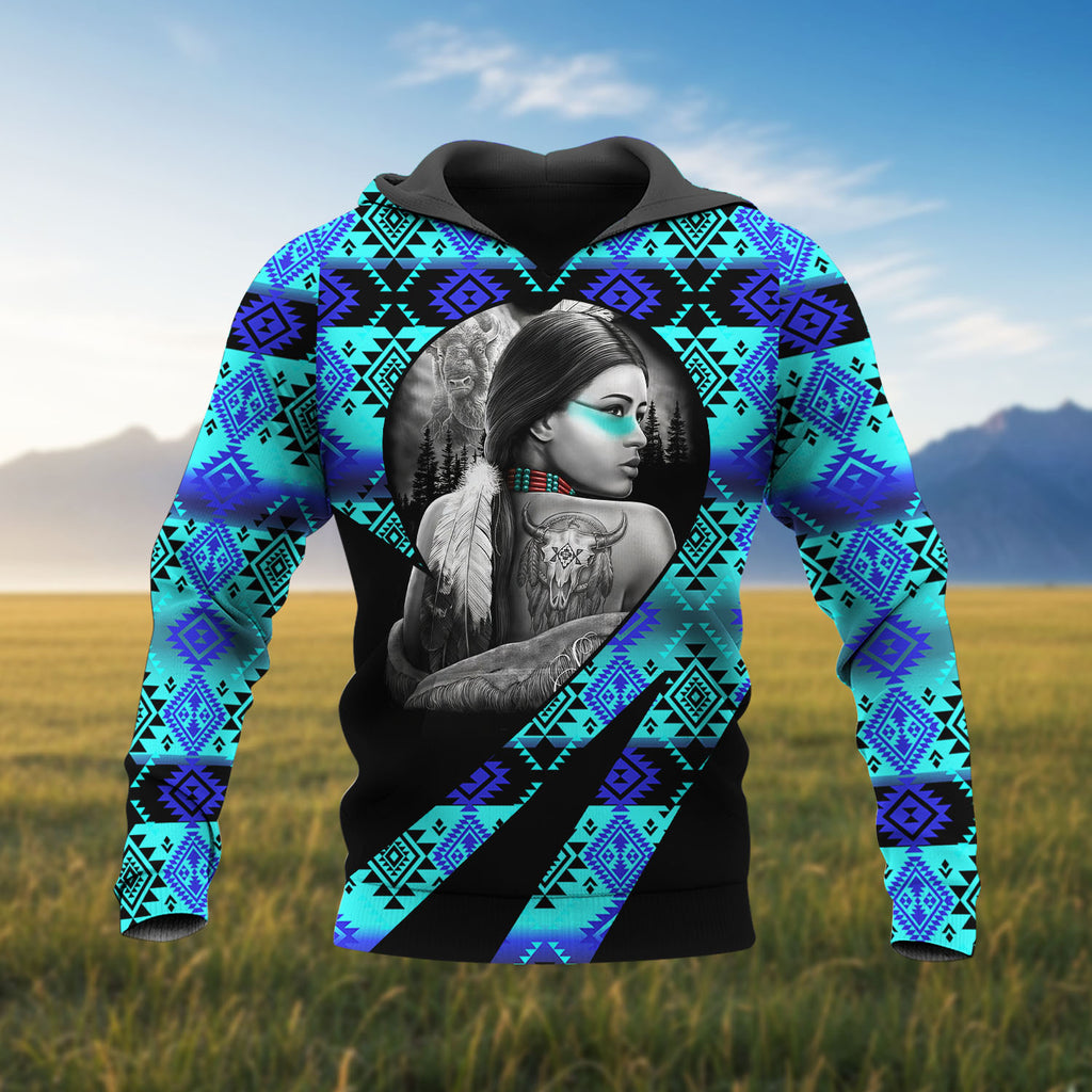 HD260112M09 Woman Spirit Native American Pride 3D Hoodie